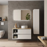 Bathroom Vanity Unit Countertop Basin Salgar Bequia Plus 90 cm Matte White