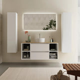 Bathroom Vanity Unit Countertop Basin Salgar Bequia Plus 120 cm Matte White