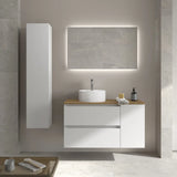 Mueble de Baño Lavabo sobre Encimera Salgar Bequia Plus 90 cm Blanco Mate