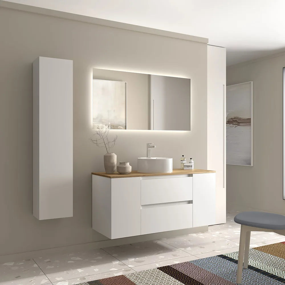 Mueble de Baño Lavabo sobre Encimera Salgar Bequia Plus 120 cm Blanco Mate - Vista 2