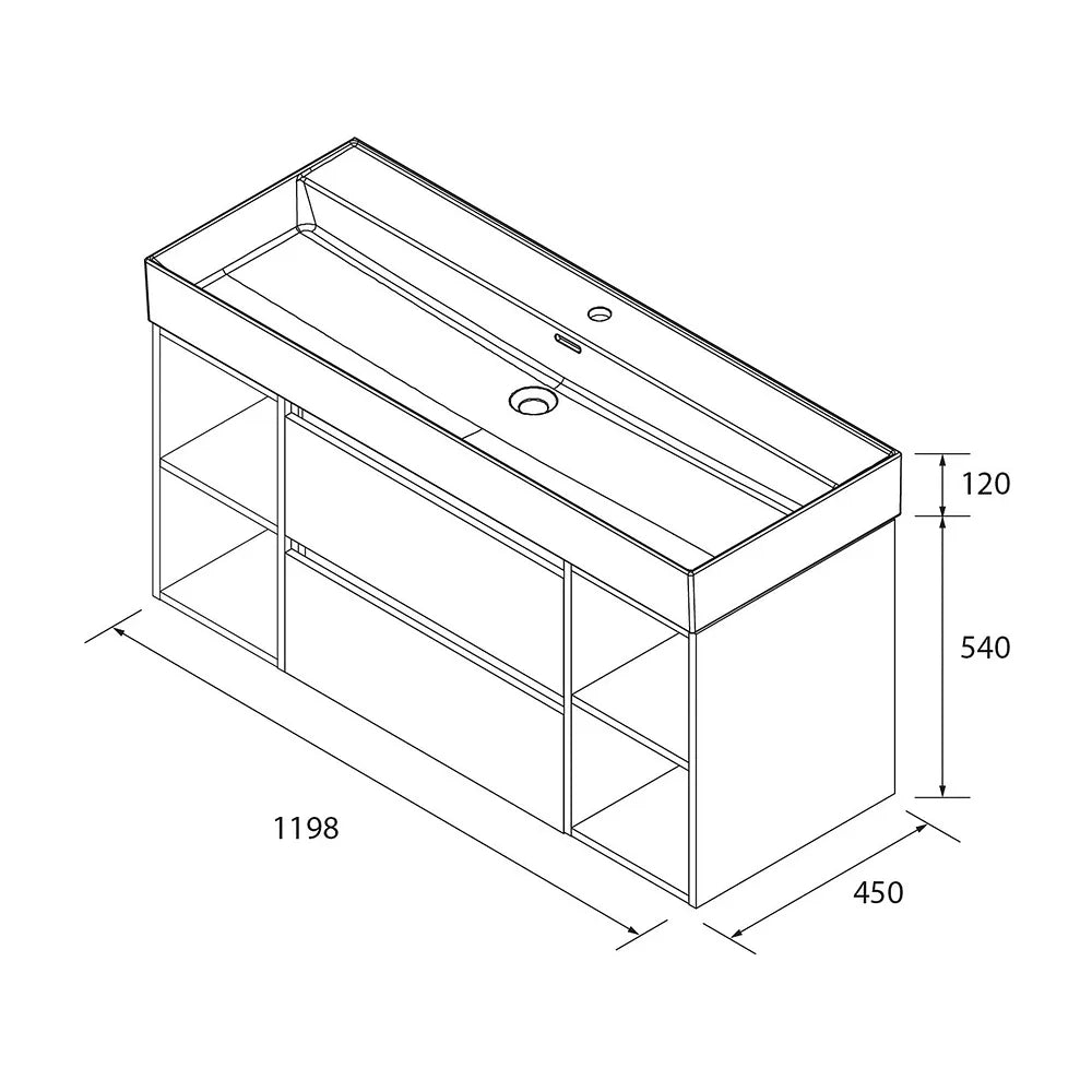 Mueble de Baño con Lavabo Salgar Bequia Plus 120 cm - Vista 6