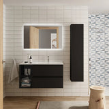 Bathroom Vanity Unit with Basin Salgar Bequia Plus 100 cm Matte Black