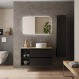 Mueble de Baño Lavabo sobre Encimera Salgar Bequia Plus 90 cm Negro Mate