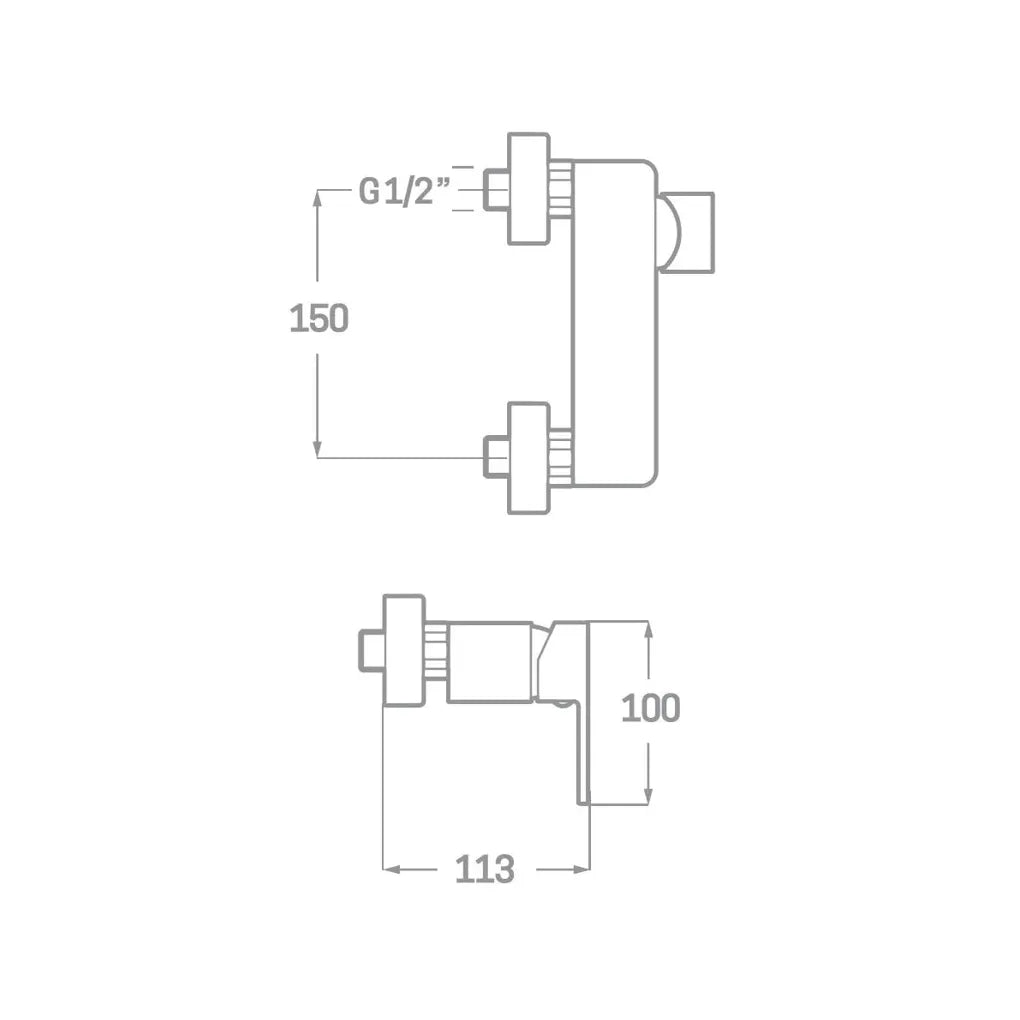 Set de grifo de ducha negro mate de latón Legend Källa 1