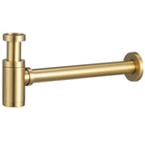 Siphon de lavabo rond en or mat avec protection PVD de Valaz