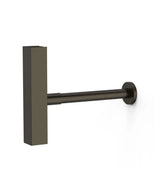Sifón inspeccionable y telescópico para lavabo formato cuadrado y faldón color negro bronce Complementos Tres