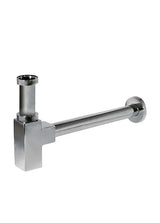 Sifón para lavabo de forma cuadrada y telescópico de latón con acabado cromado TRES