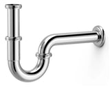 Sifón telescópico para lavabo con tubo de salida giratorio acabado en cromo Complementos Tres