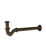 Sifón telescópico para lavabo de metal con rosca estándar y acabado negro bronce Tres