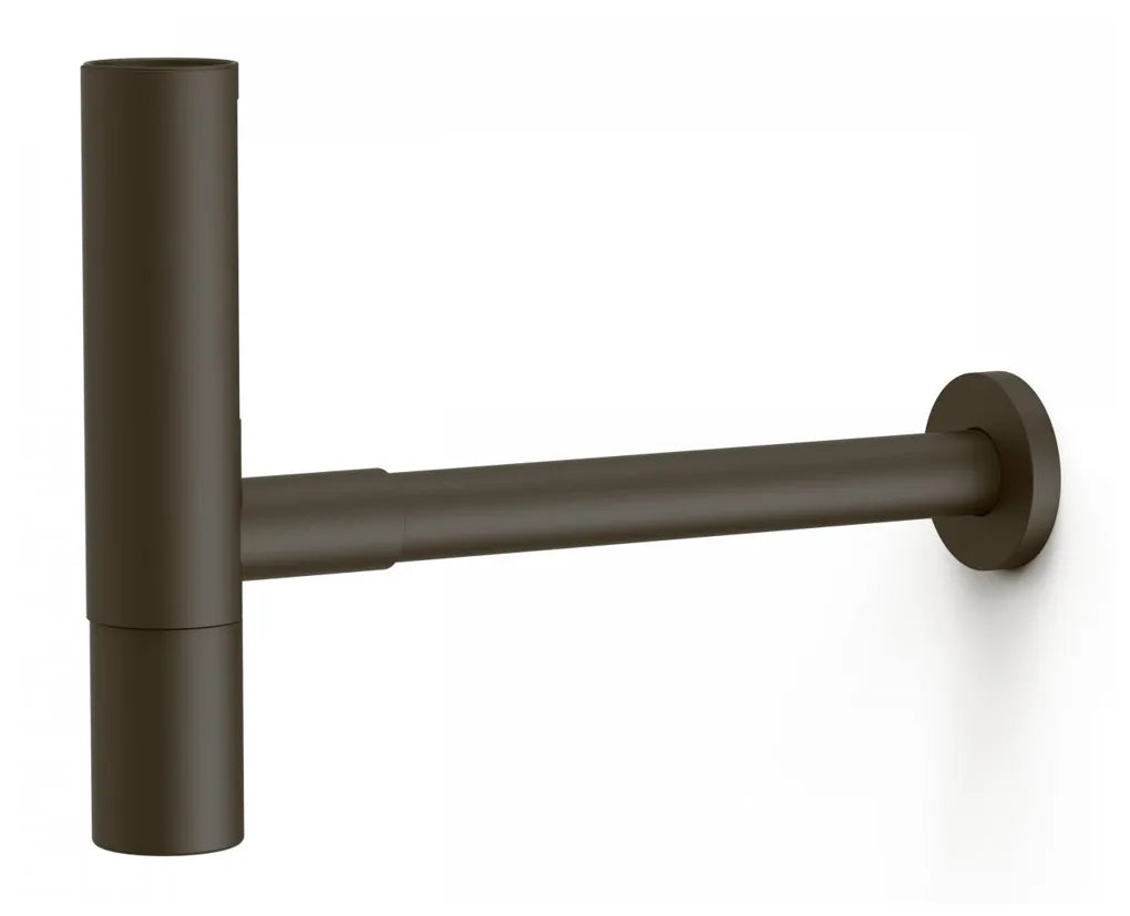 Sifón telescópico redondo de diseño moderno para lavabo acabado negro bronce TRES 0