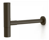 Sifón telescópico redondo de diseño moderno para lavabo acabado negro bronce TRES