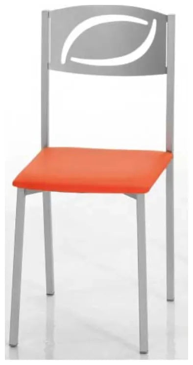 Silla aluminio tapizada en skay colores a elegir para comedor moderno Sara de Aquore 1