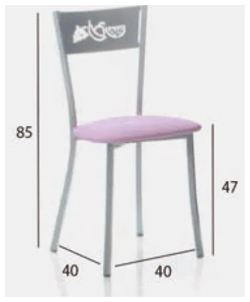 Silla aluminio tapizada en skay de color a elección Maná de Aquore 3