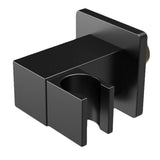 Support de pomme de douche inclinable noir mat laiton filetage de 1/2 pouce fixation murale de Valaz