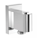 Soporte fijo para ducha y flexo con base rectangular en latón cromado Shower Technology TRES