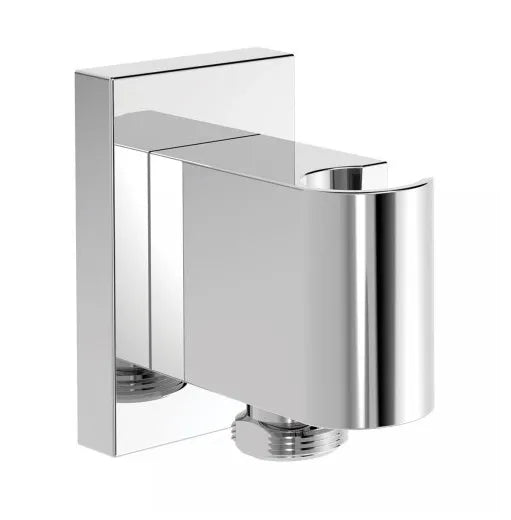 Soporte fijo para ducha y flexo con base rectangular en latón cromado Shower Technology TRES 0