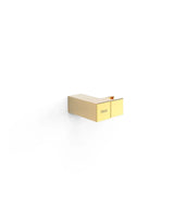 Soporte orientable para ducha de mano en latón dorado con formato cuadrado Complementos Tres