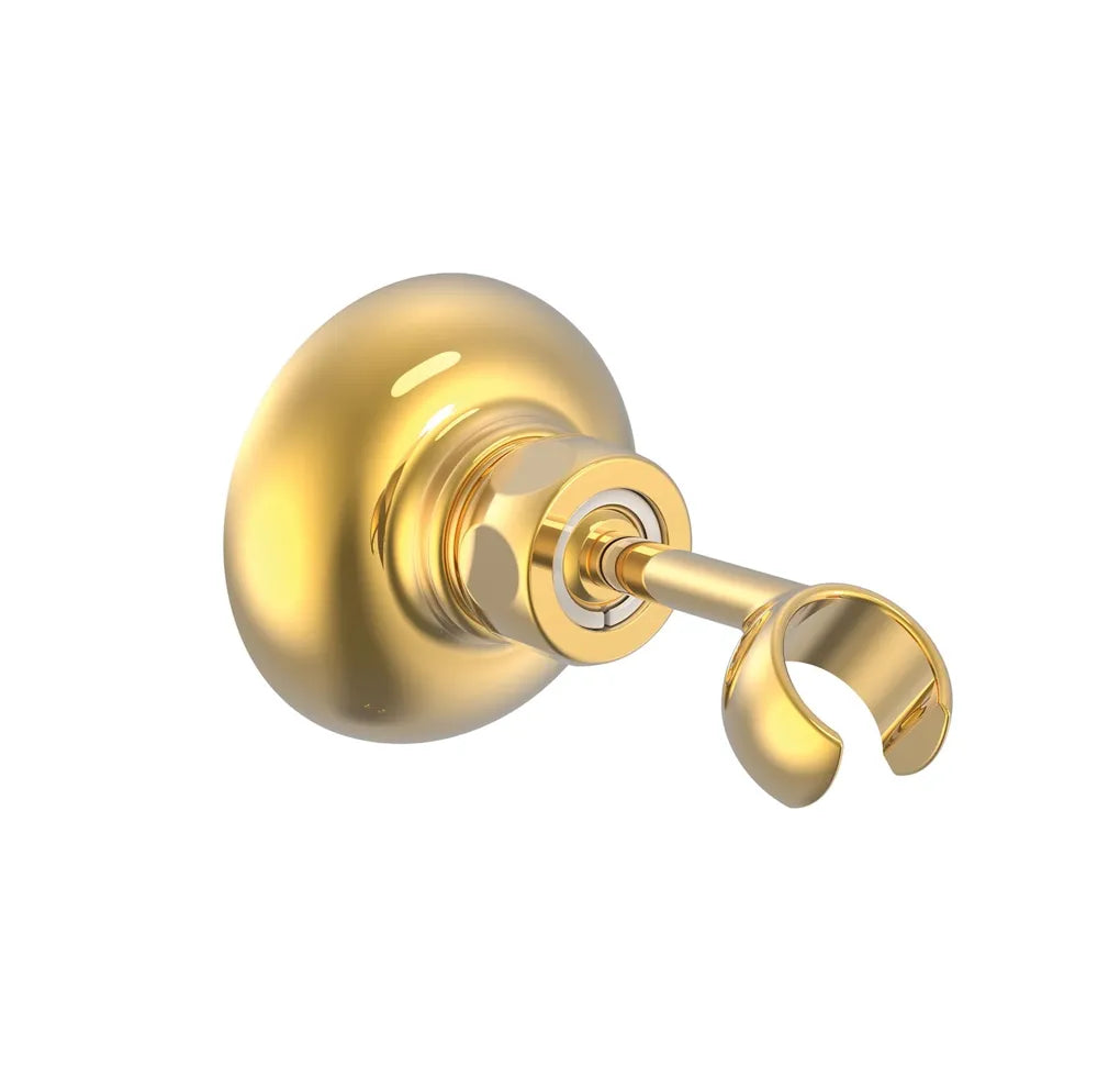 Soporte para teléfono de ducha empotrado orientable con acabado en color oro TRES 0