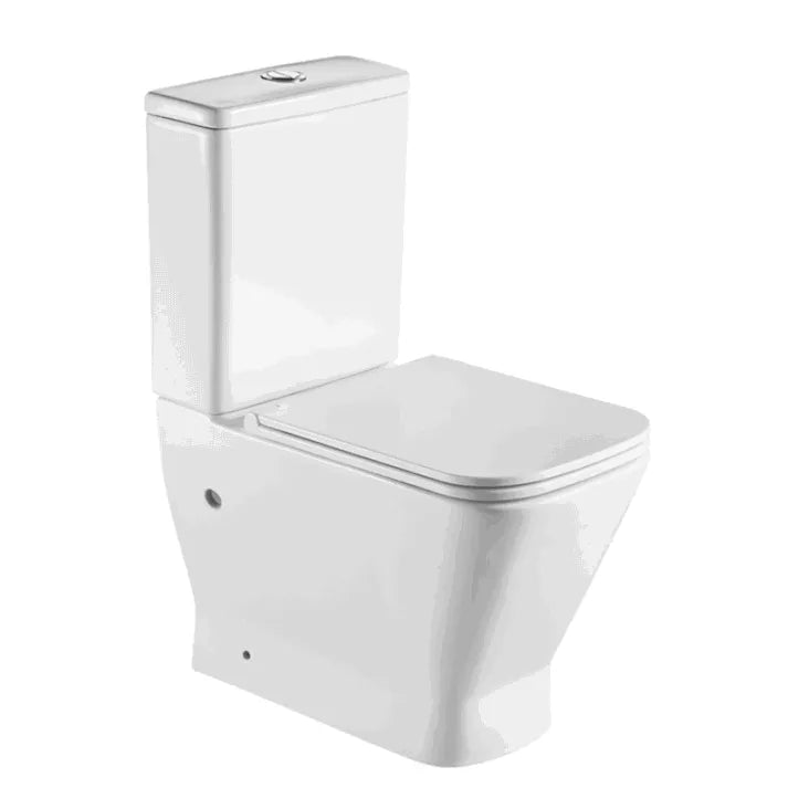 Tanque cerámico para inodoro de doble descarga blanco brillo RHODAS de Aquore 1