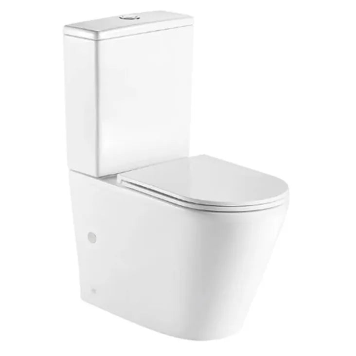 Tanque cerámico para inodoro de doble descarga con acabado blanco brillo Turín de Aquore 1