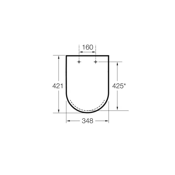 ROCA VICTORIA A801B6600B Toilet seat and lid with normal drop and acetal hinges in white 