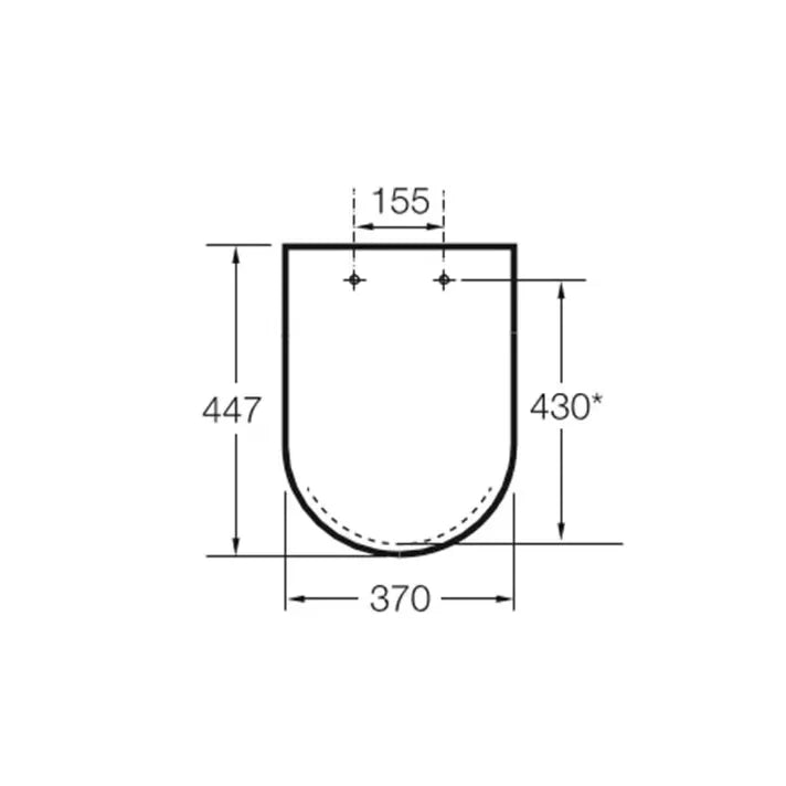 ROCA ACCESS A80123A004 Tapa y asiento con aro cerrado para inodoro con caída normal - MerkiMarket