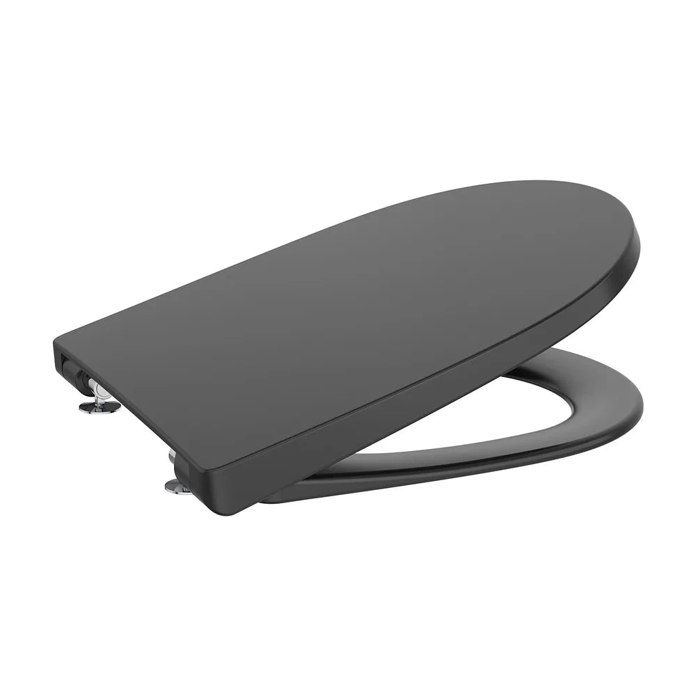 Inodoro Tanque Bajo Rimless Ona Negro Mate Roca - Asiento con Tapa Supralit