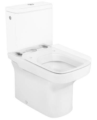 Taza de Inodoro Tanque Bajo Compacto Rimless Dama Blanco Roca - Vista 3