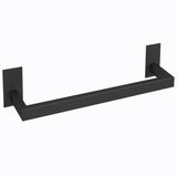 Toallero adhesivo cuadrado 37 cm negro mate para baño de Valaz