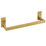 Toallero adhesivo cuadrado 37 cm oro mate con protección PVD sin taladro para baño de Valaz