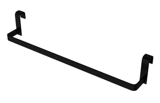 Toallero de acero inoxidable y acabado negro para lateral de mueble 37 cm de Aquore 0