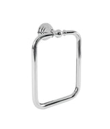 Toallero de aro rectangular para baño de latón con cromado brillante Retro TRES