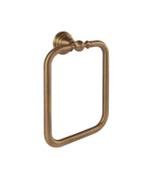 Toallero rectangular para baño de latón con acabado en latón viejo Retro TRES