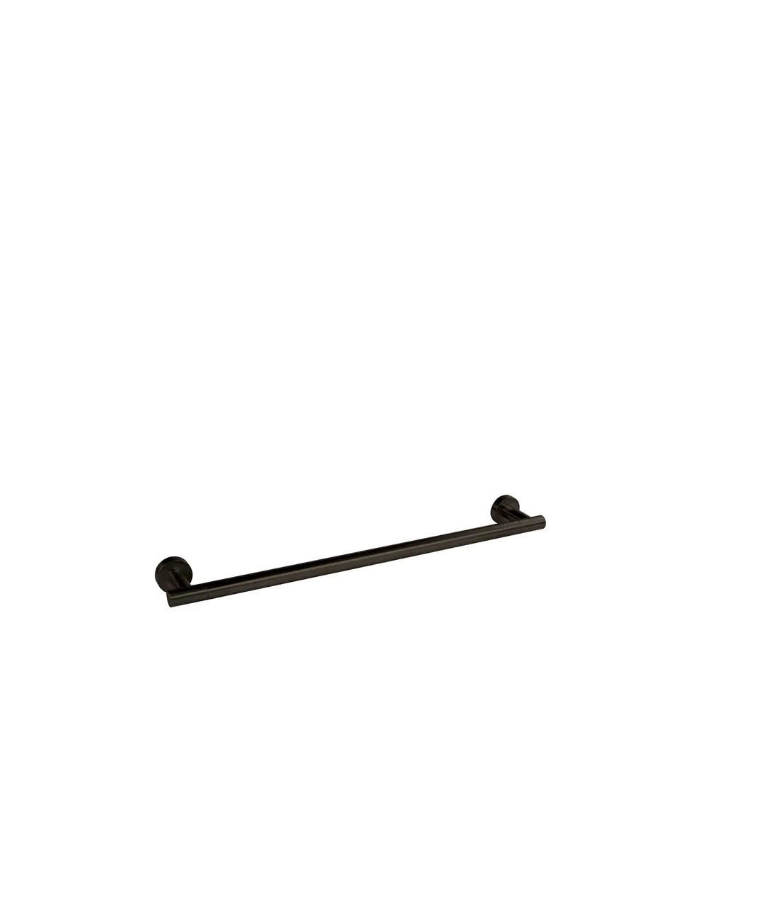 Toallero tipo barra con bases redondas de acabado negro bronce Tres 0