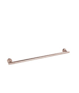 Toallero tipo barra con bases redondas de acabado oro rosa mate 24K de 580 mm de ancho Tres