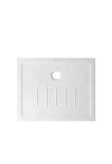 Ultra thin shower tray 100x90 cm white fireclay Waterline by Unisan