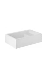 Lavabo sobre encimera rectangular COMBY Unisan blanco 61x39x16 cm