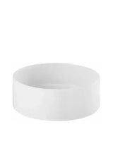 Lavabo sobre encimera redondo 40 cm porcelana blanca Unisan