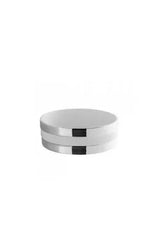 Lavabo Sobre Encimera de Porcelana Ring Unisan – Blanco y Plateado, 45,5 cm