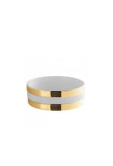 Lavabo sobre encimera de porcelana Ring Unisan – Blanco y Dorado, 45,5 cm