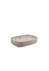 Lavabo Sobreencimera Porcelana Vítrea Taupe Mate Unisan 59 cm