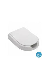 Asiento blanco con abertura para inodoro NewWC Care Unisan - Tapa opcional