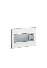 Placa Pulsadora Doble Descarga Square Unisan – Cromo y Vidrio Blanco