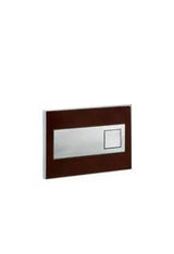 Placa Pulsadora Doble Descarga Square Unisan Cromo y Wengué
