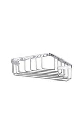 Cesta Esquinera de Baño Acero Inoxidable Cromado Luxe Unisan