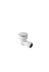 Válvula para Plato de Ducha Unisan 9x10 cm Cromo Blanco