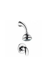 Grifo Monomando para Ducha Alfa Unisan - Latón Cromado con Rociador 8 cm