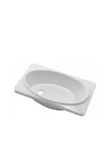 Bañera ovalada de 80 cm de acrílico blanco diseño moderno Babybath Unisan