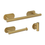 Acessórios de casa de banho adesivos ouro mate PVD redondo Toalheiro 30 cm Porta rolos e 2 ganchos da Valaz