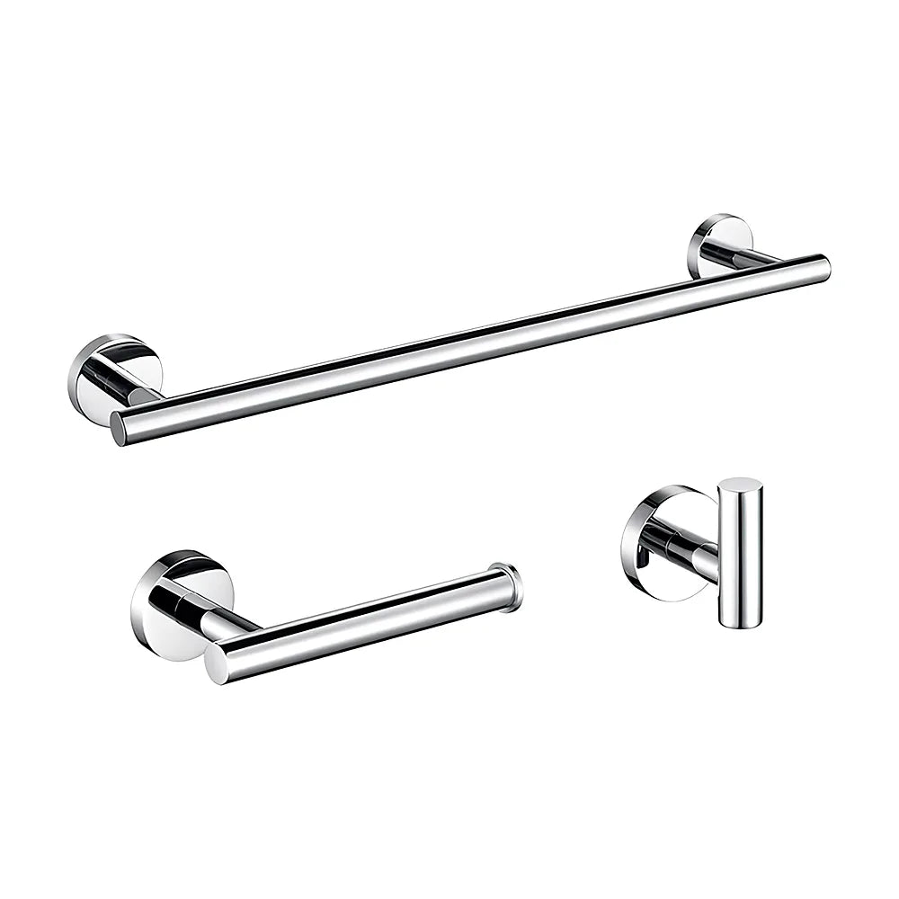 Accesorios de baño toallero 40 cm Portarrollos y 3 perchas cromado SUS304 Valaz Valaz
